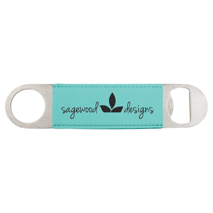 1 1/2" x 7" Laserable Leatherette Bottle Opener