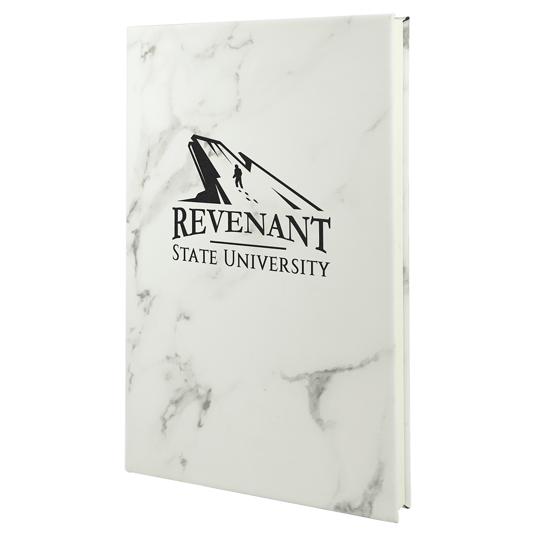 5 1/4" x 8 1/4" Marble Laserable Leatherette Journal with Lined Notepad