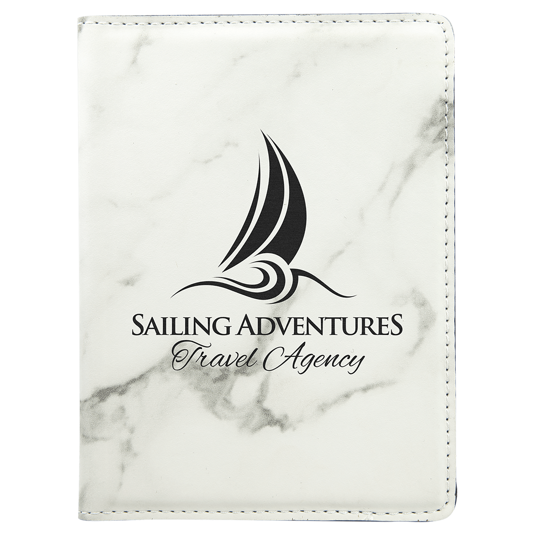 4 1/4" x 5 1/2" Marble Laserable Leatherette Passport Holder