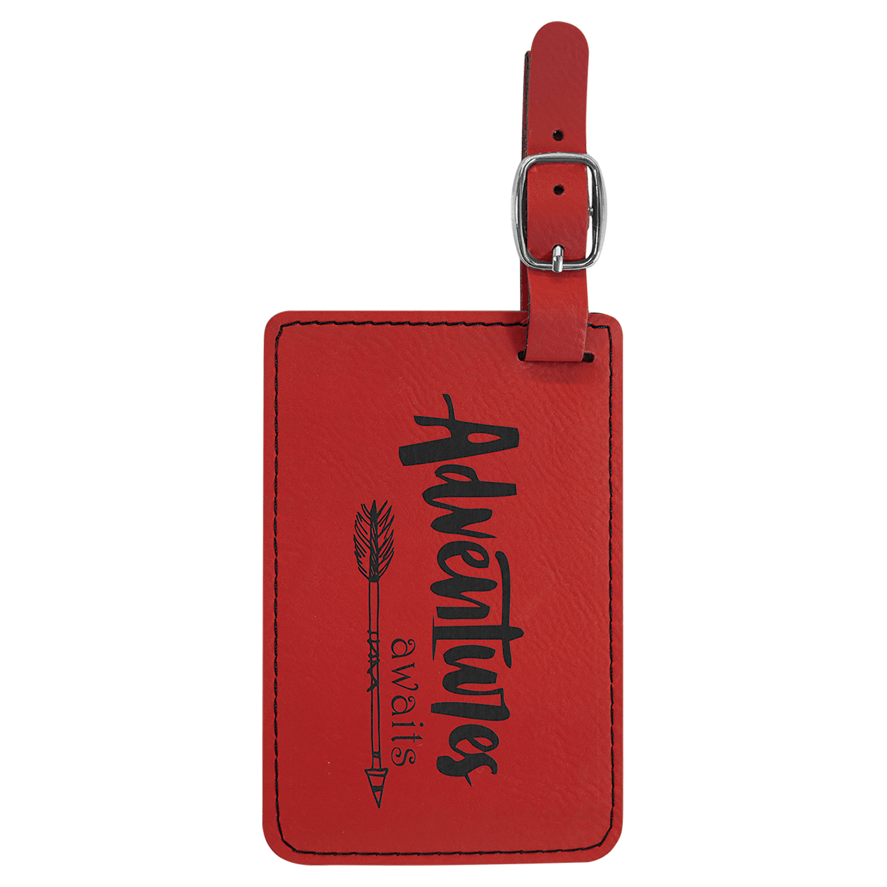 4 1/4" x 2 3/4" Laserable Leatherette Luggage Tag