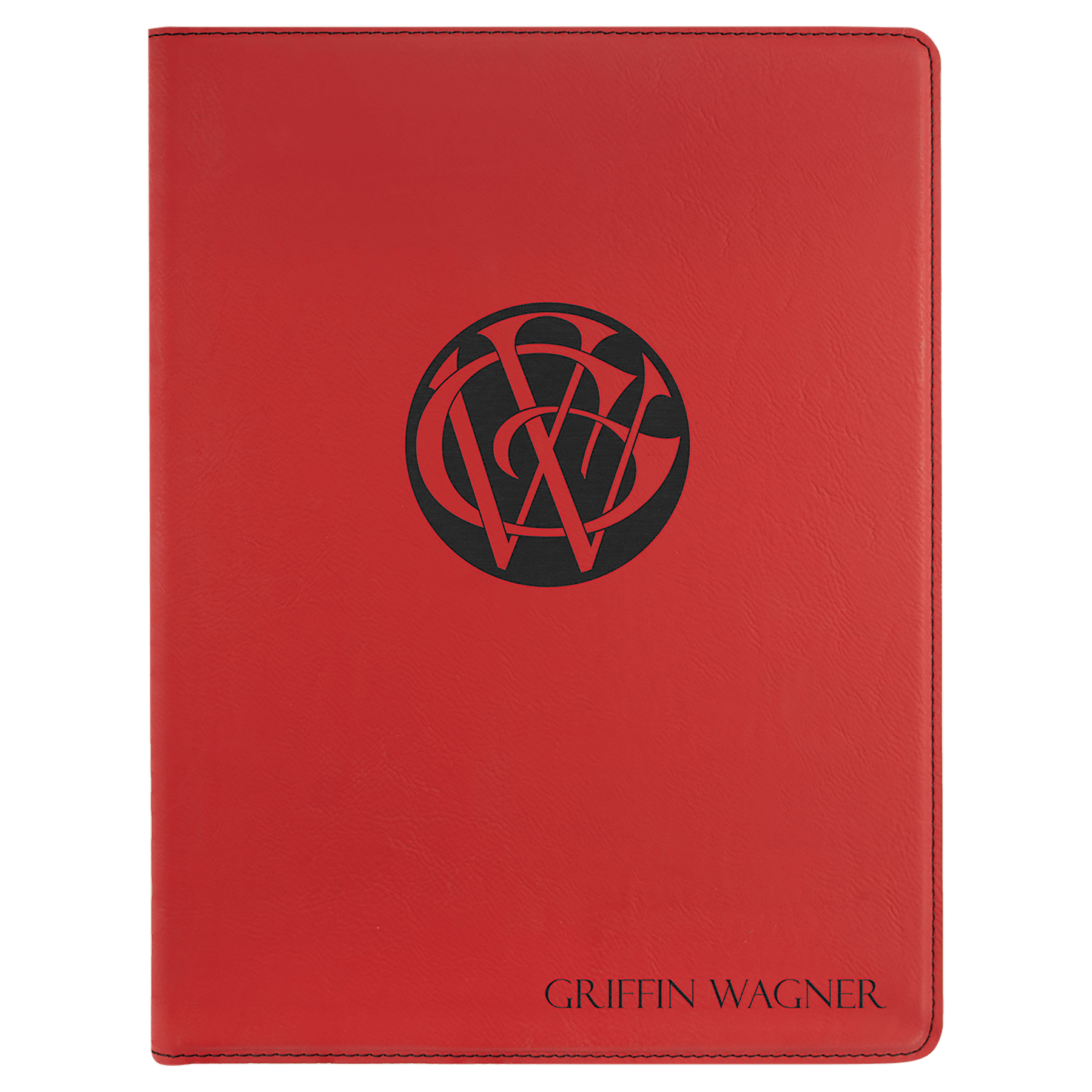 9 1/2" x 12" Laserable Leatherette Portfolio with Notepad