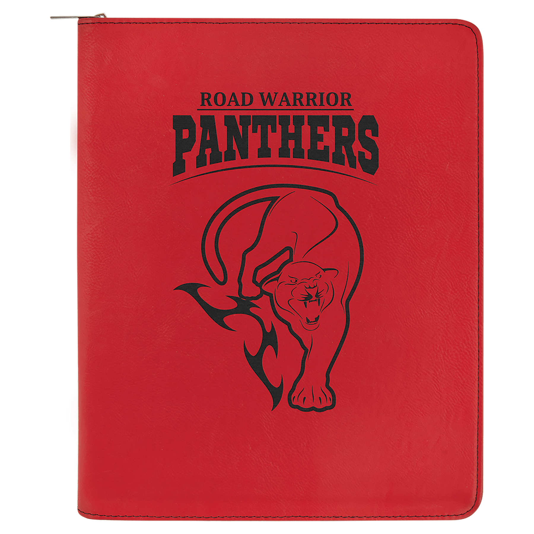 9 1/2" x 12" Laserable Leatherette Portfolio with Zipper and Notepad