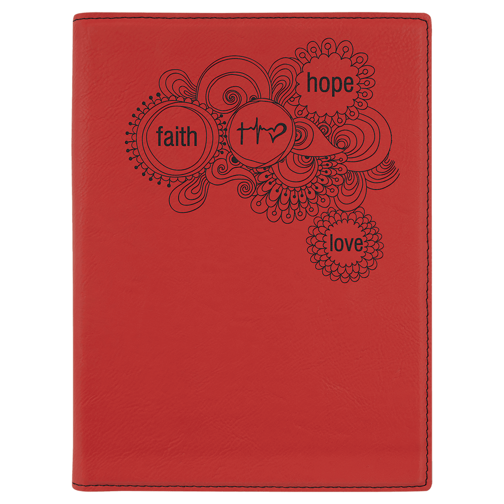 7" x 9" Laserable Leatherette Small Portfolio with Notepad