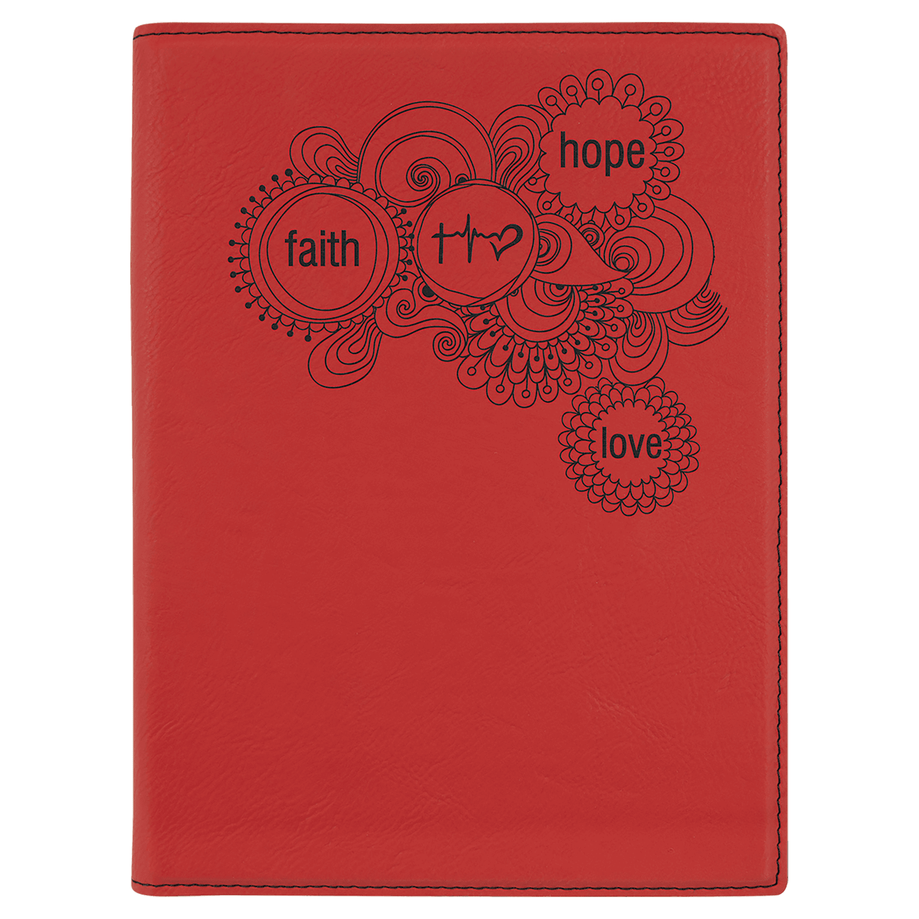 7" x 9" Laserable Leatherette Small Portfolio with Notepad