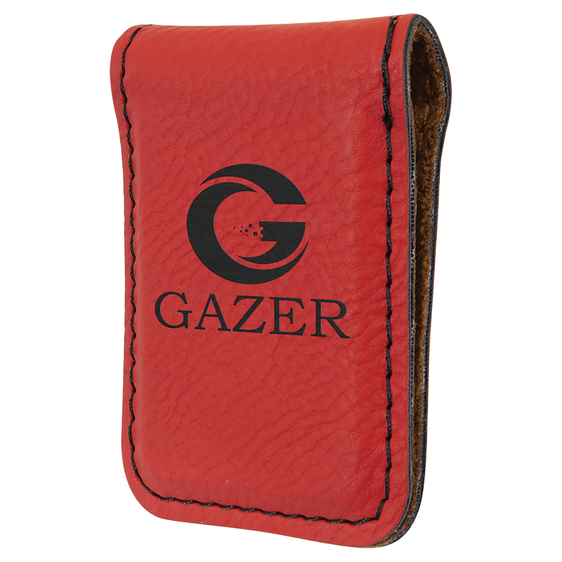 1 3/4" x 2 1/2" Laserable Leatherette Money Clip