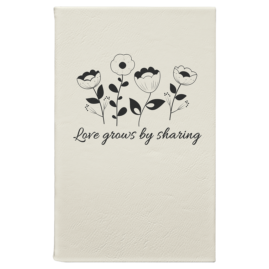 5 1/4" x 8 1/4"/Black Laserable Leatherette Journal with Lined Notepad