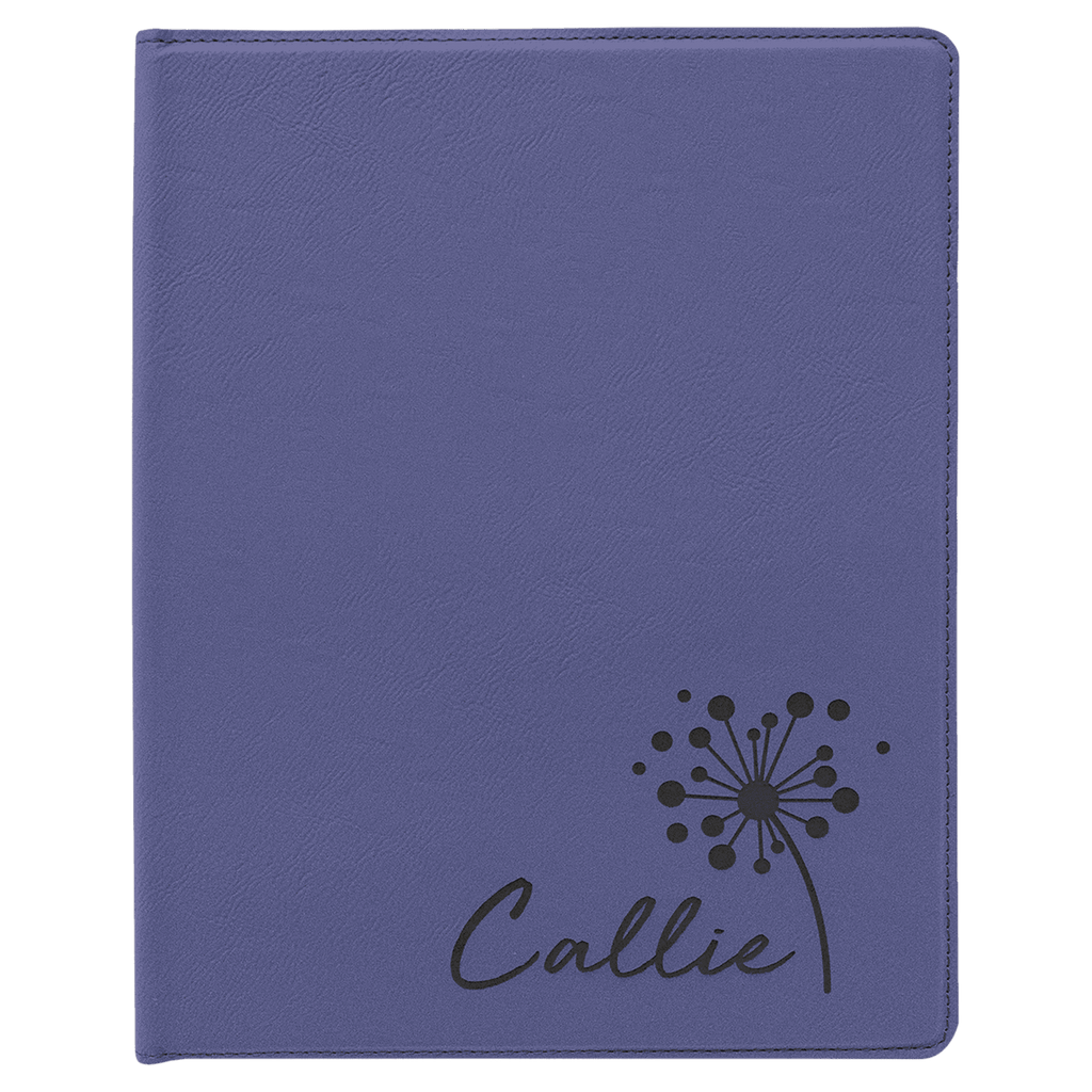 9 1/2" x 12" Laserable Leatherette Portfolio with Notepad