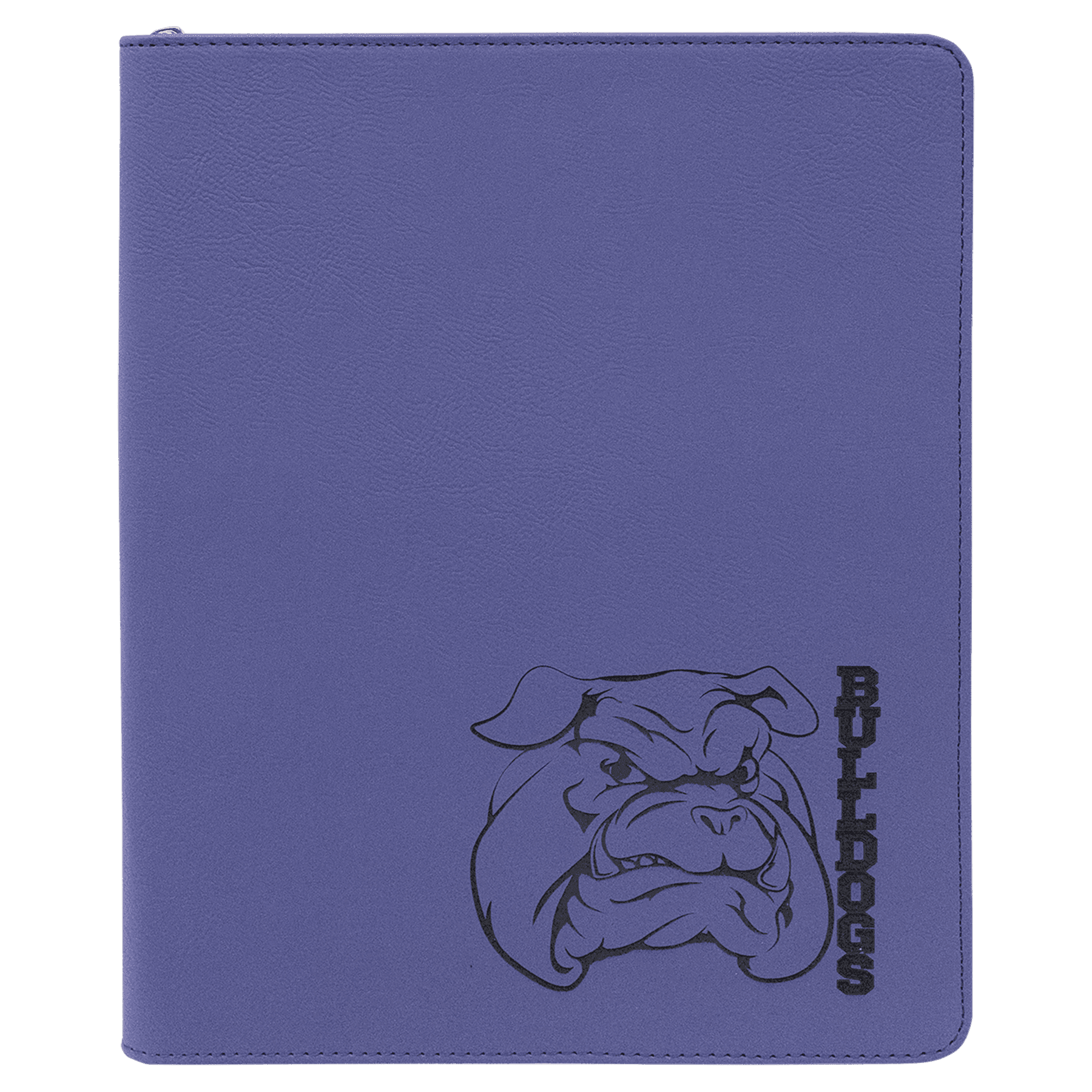 9 1/2" x 12" with Zipper Laserable Leatherette Portfolio with Notepad