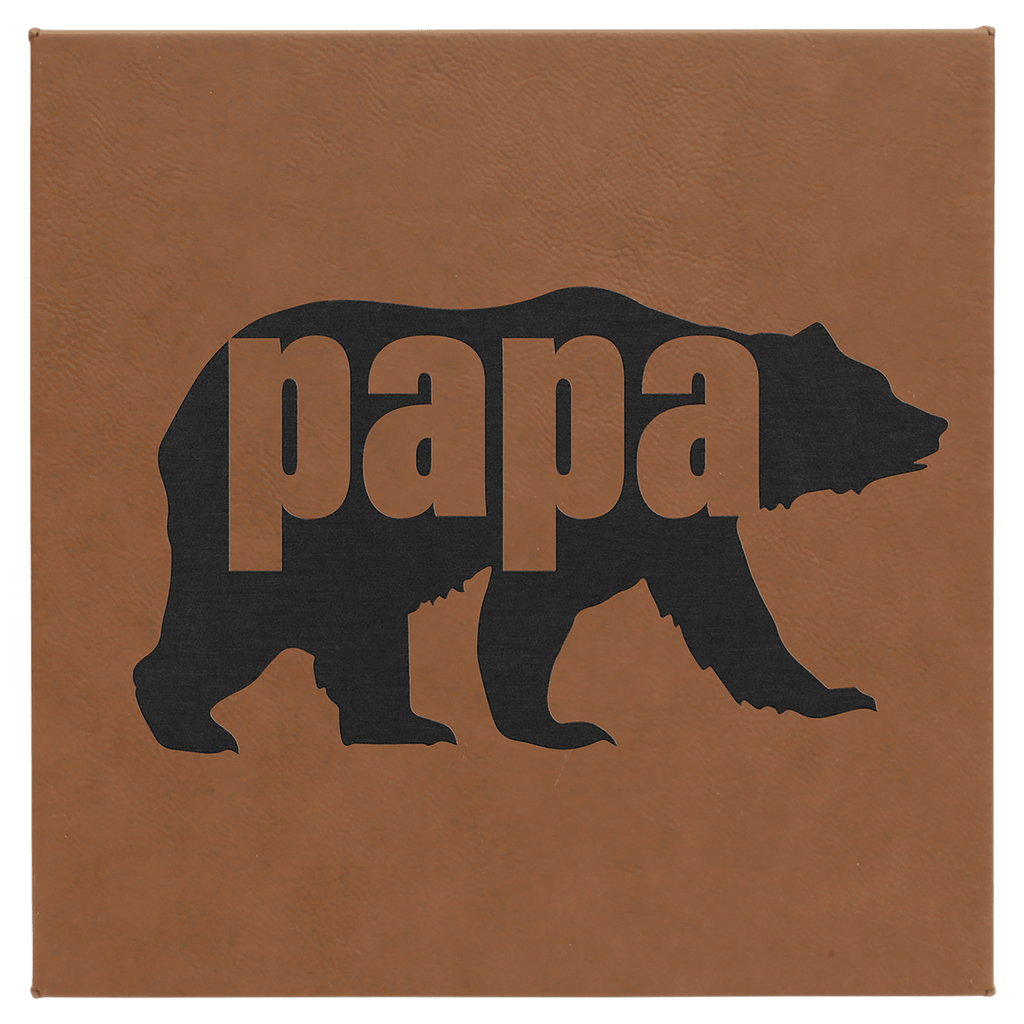 10" x 10" Dark Laserable Leatherette Wall Decor with Sawtooth Hanger