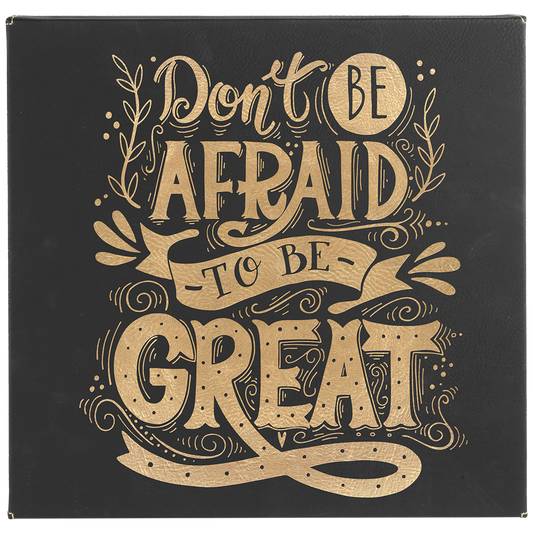 10" x 10"/Gold Laserable Leatherette Wall Decor with Sawtooth Hanger