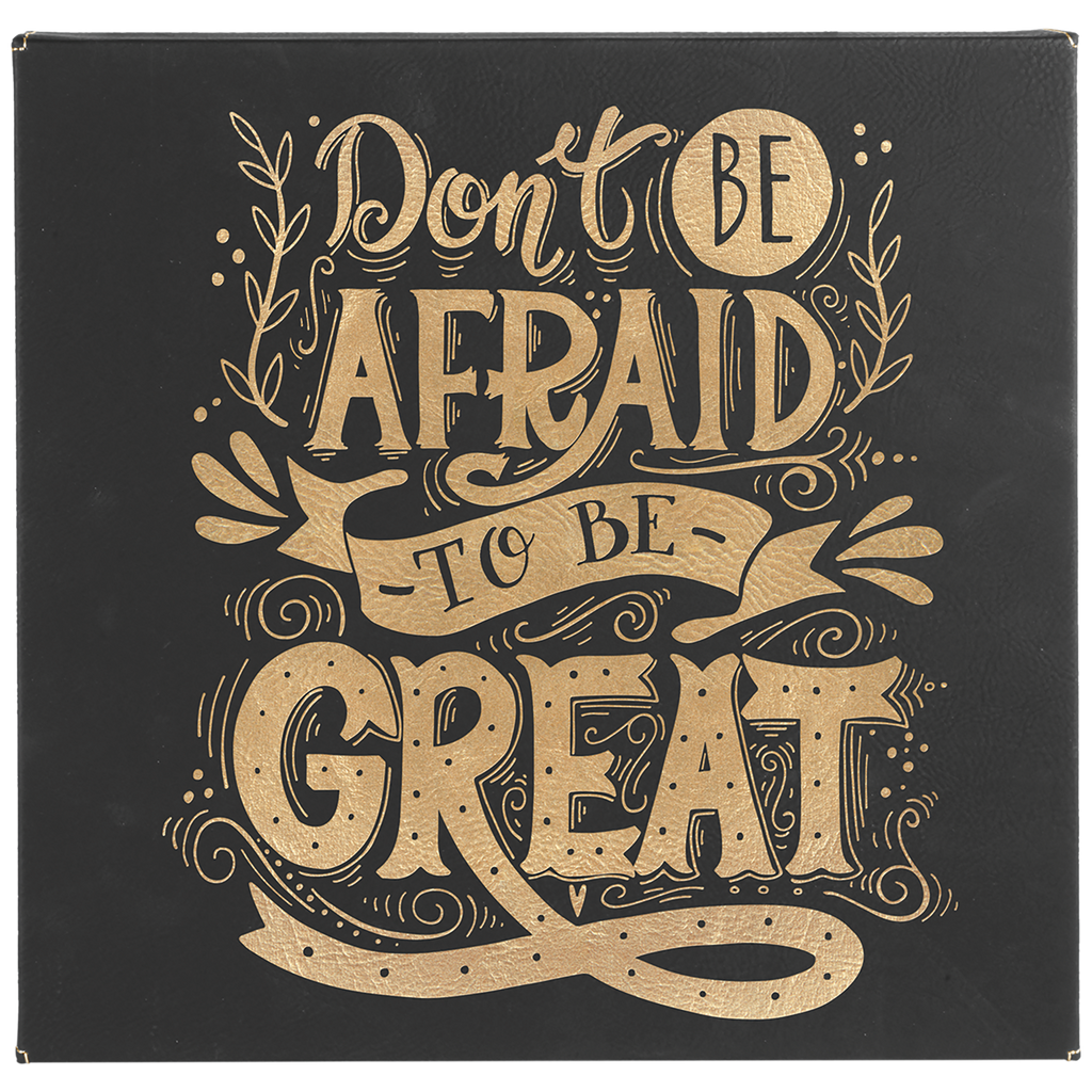 10" x 10"/Gold Laserable Leatherette Wall Decor with Sawtooth Hanger