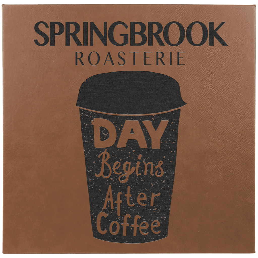 14" x 14" Dark Laserable Leatherette Wall Decor with Sawtooth Hanger