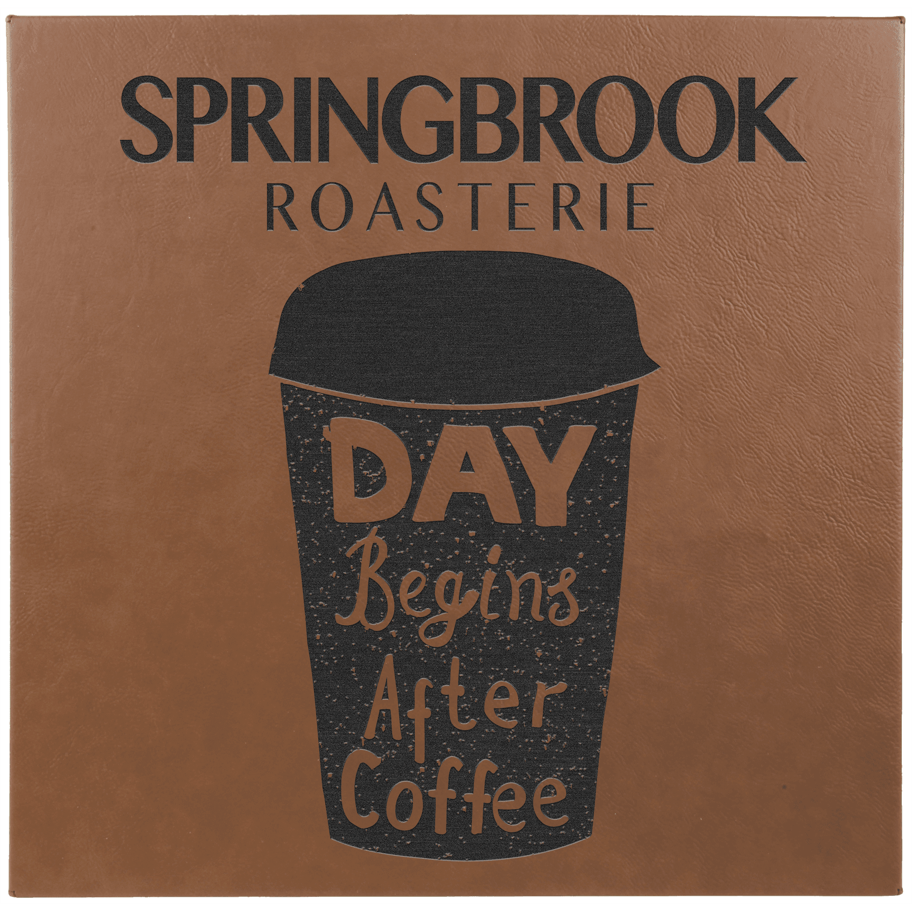 14" x 14" Dark Laserable Leatherette Wall Decor with Sawtooth Hanger