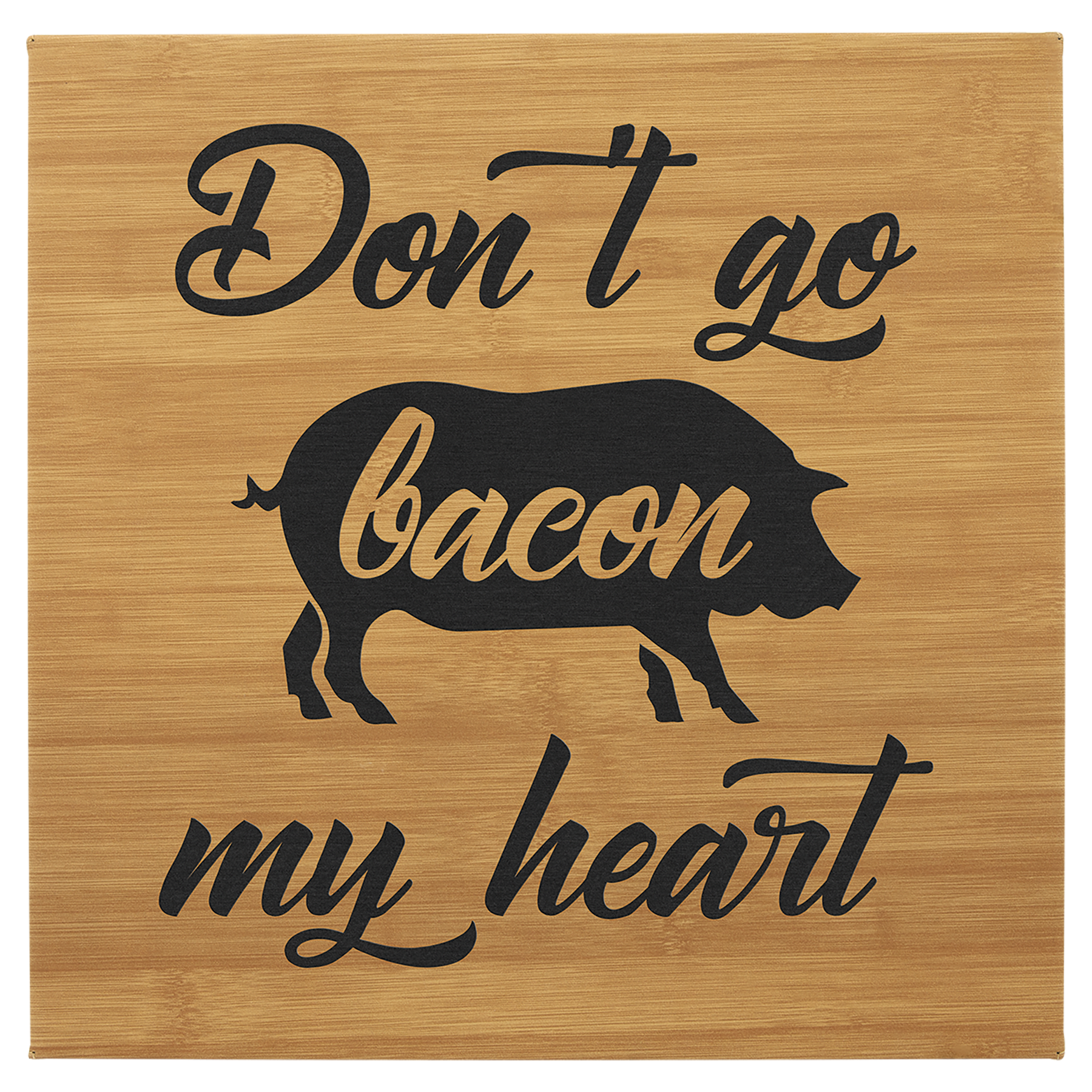 14" x 14" Bamboo Laserable Leatherette Wall Decor with Sawtooth Hanger