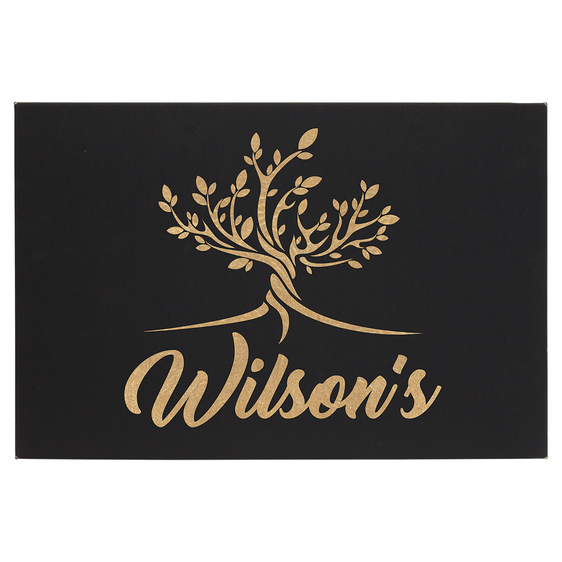 12" x 18"/Gold Laserable Leatherette Wall Decor with Sawtooth Hanger