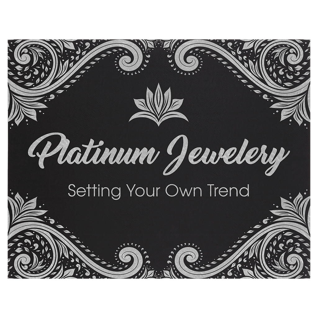 12" x 18"/Silver Laserable Leatherette Wall Decor with Sawtooth Hanger