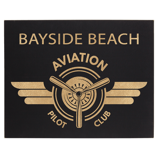 16" x 20"/Gold Laserable Leatherette Wall Decor with Sawtooth Hanger