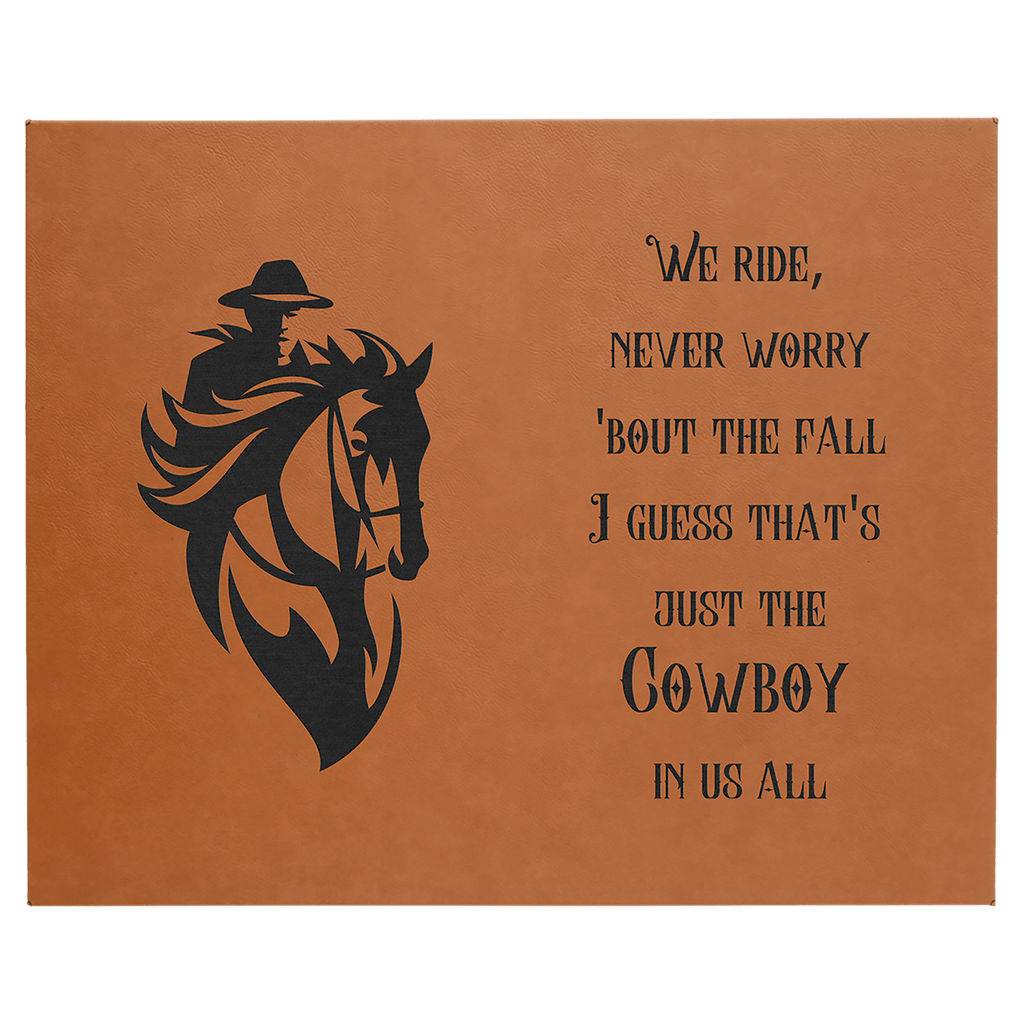16" x 20" Rawhide Laserable Leatherette Wall Decor with Sawtooth Hanger