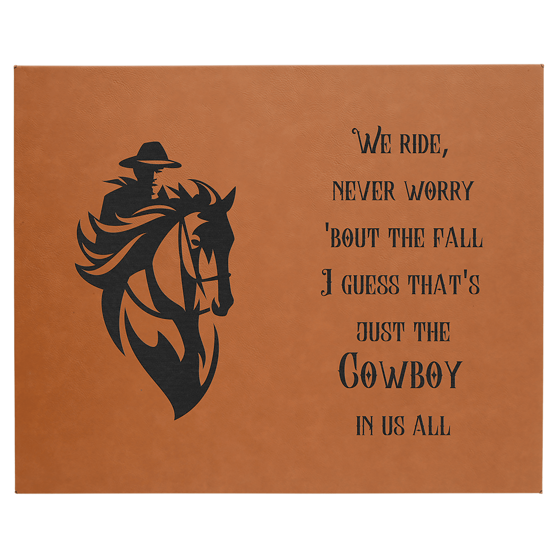16" x 20" Rawhide Laserable Leatherette Wall Decor with Sawtooth Hanger
