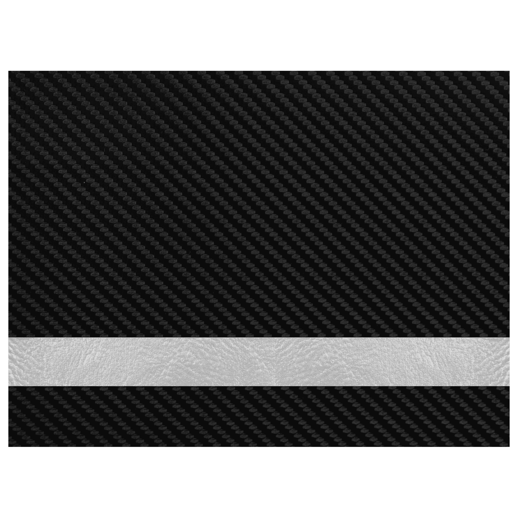 12" x 24" Carbon Fiber/Silver Laserable Leatherette Sheet Stock with Kota Pro Adhesive