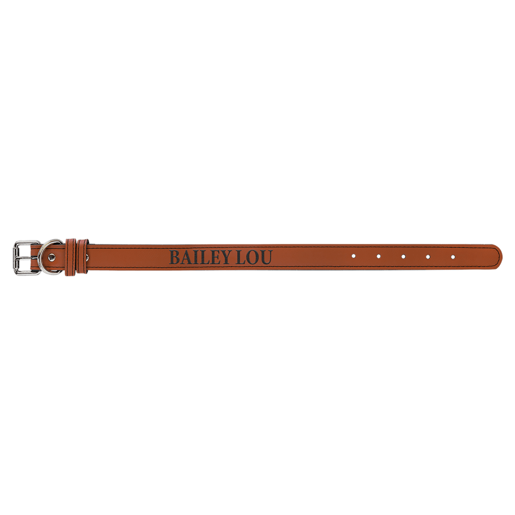 Small 15" x 3/4" Rawhide Laserable Leatherette Dog Collar
