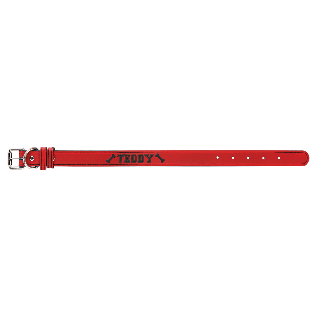 Small 15" x 3/4" Laserable Leatherette Dog Collar