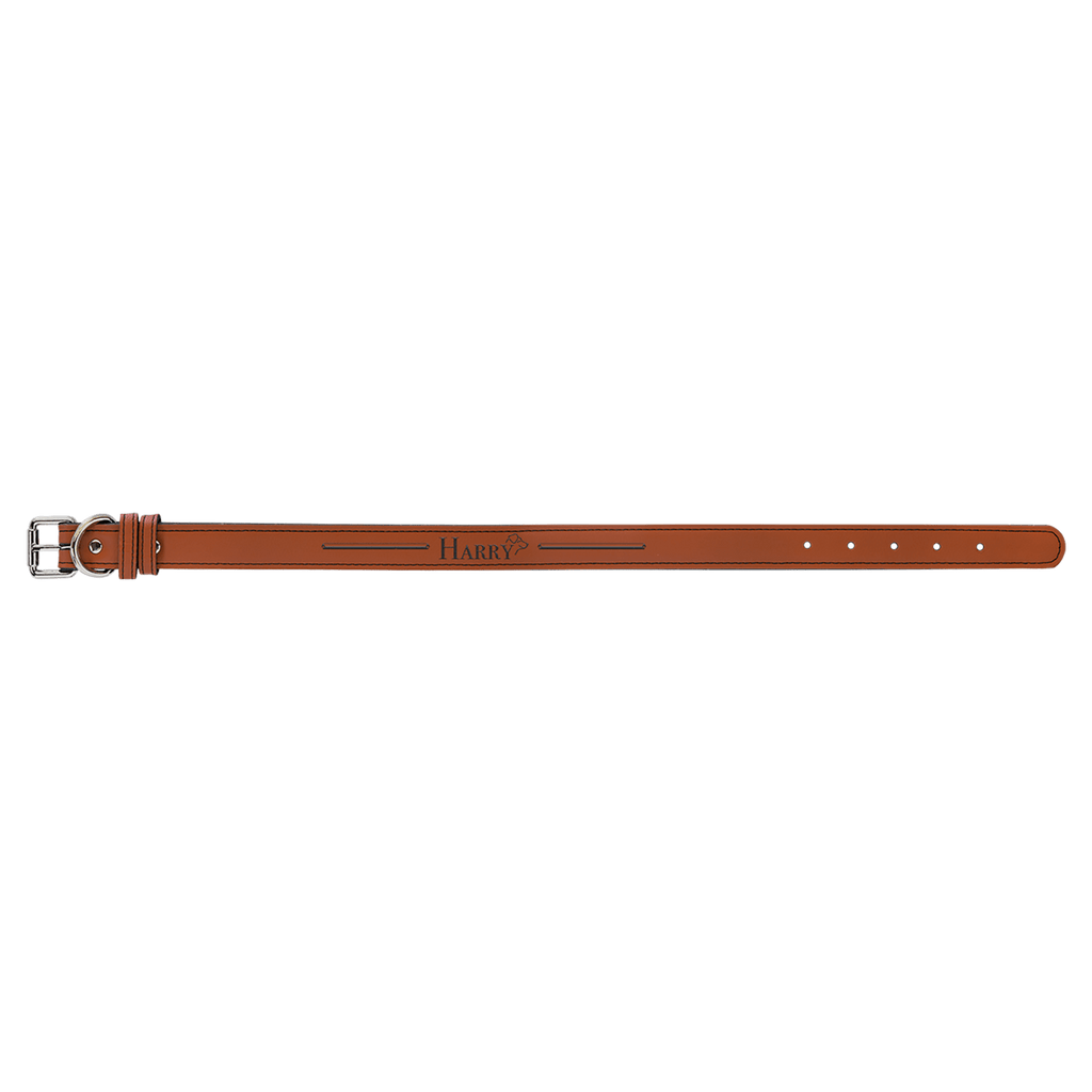 Large 23" x 1" Rawhide Laserable Leatherette Dog Collar
