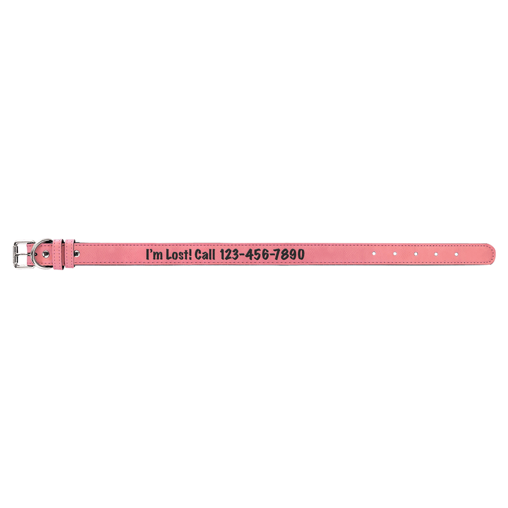 Large 23" x 1" Laserable Leatherette Dog Collar