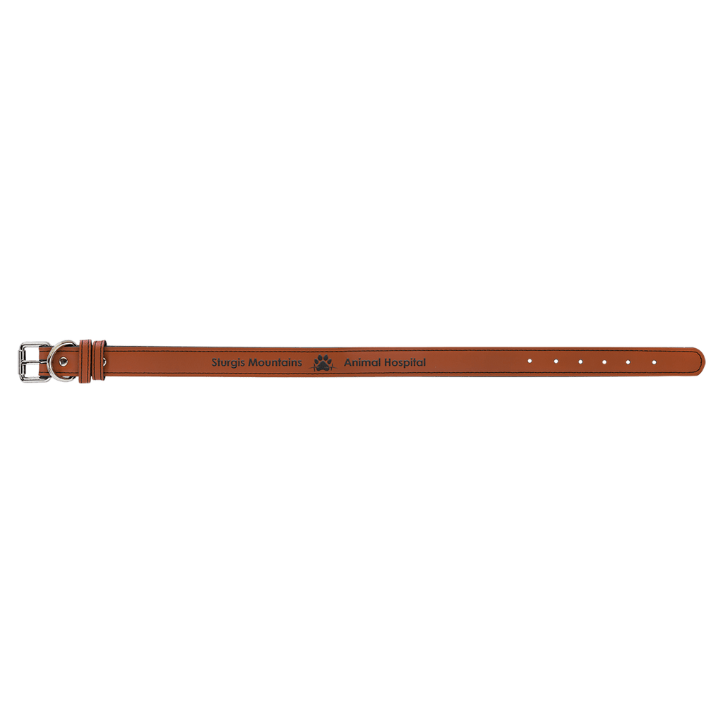 Extra Large 27" x 1 1/4" Rawhide Laserable Leatherette Dog Collar