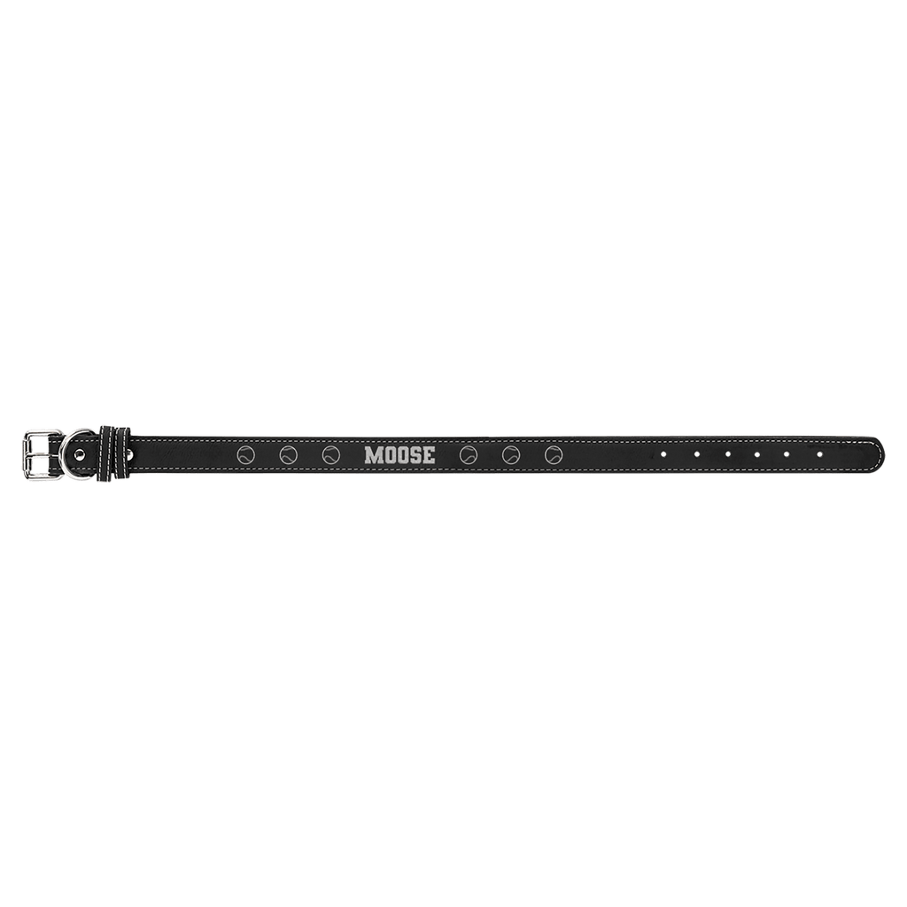 Extra Large 27" x 1 1/4"/Silver Laserable Leatherette Dog Collar