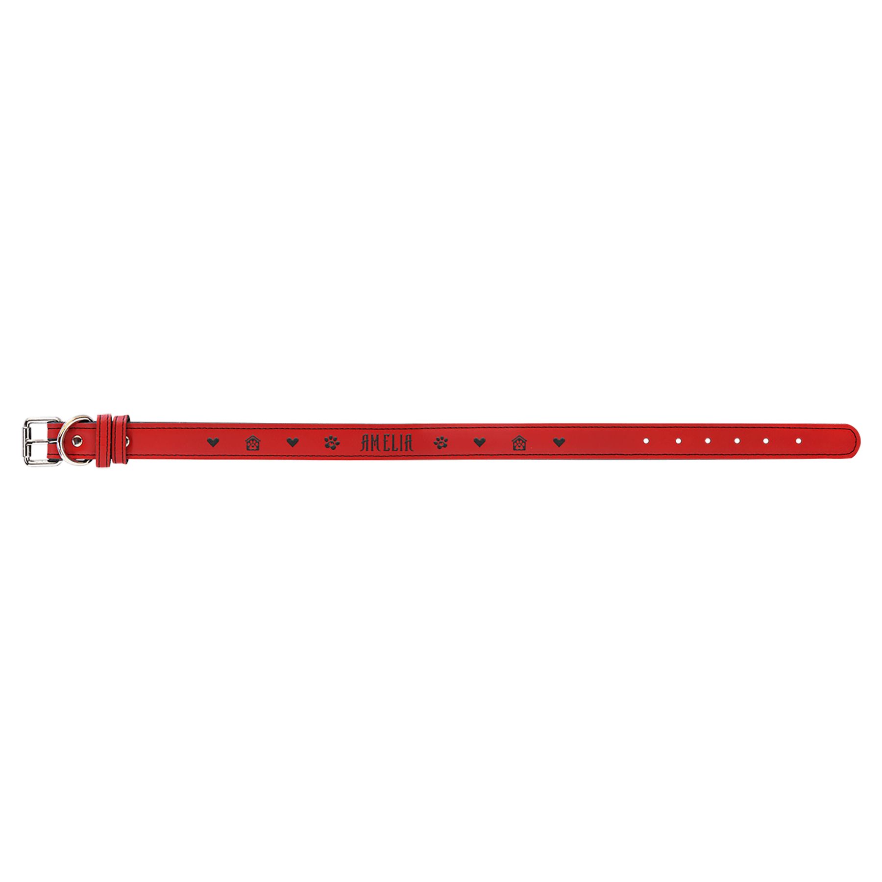 Extra Large 27" x 1 1/4" Laserable Leatherette Dog Collar
