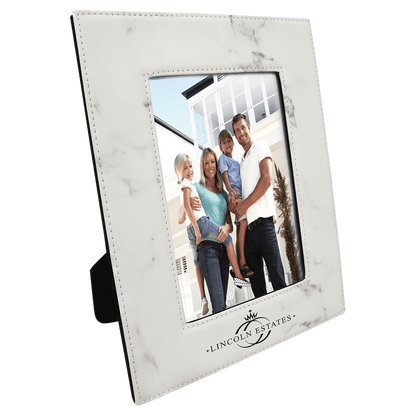 5" x 7" Marble Laserable Leatherette Photo Frame