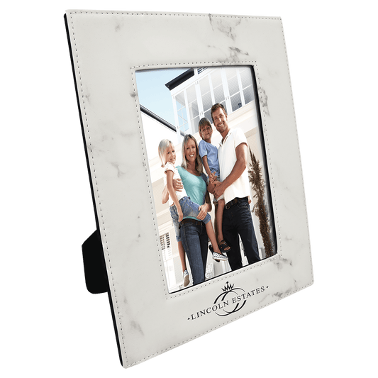 5" x 7" Marble Laserable Leatherette Photo Frame