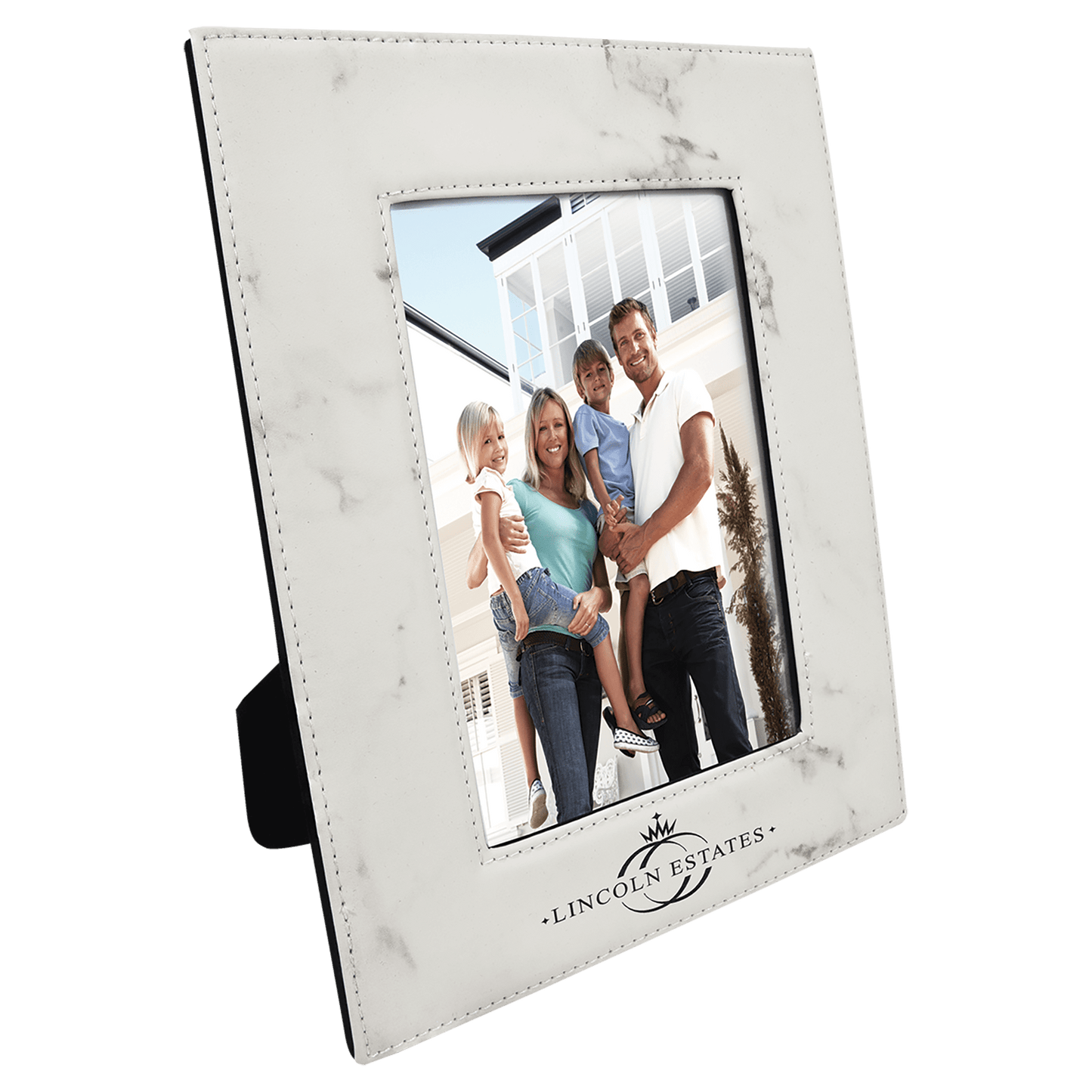 5" x 7" Marble Laserable Leatherette Photo Frame