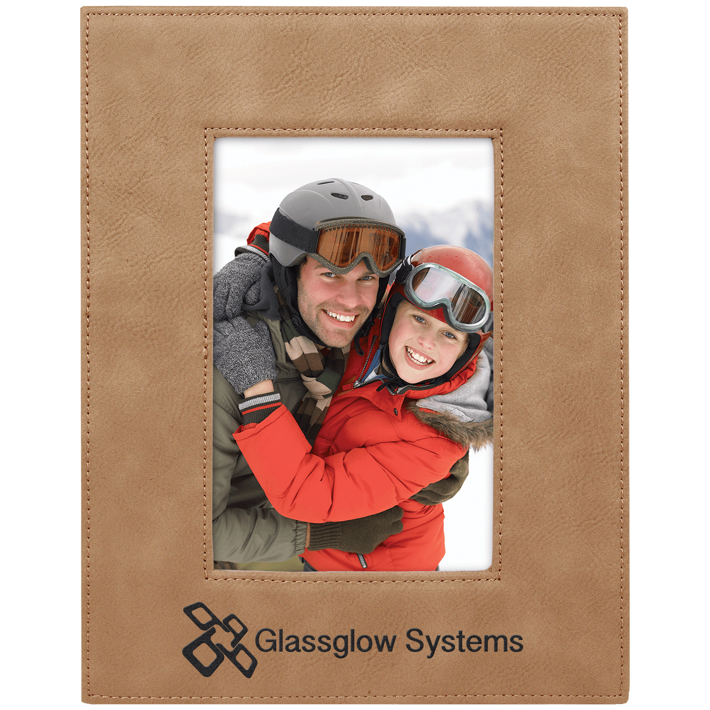 4" x 6" Light Laserable Leatherette Photo Frame