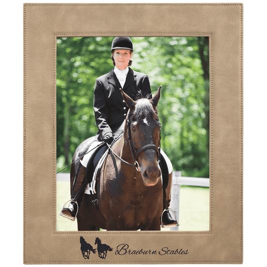 8" x 10" Light Laserable Leatherette Photo Frame