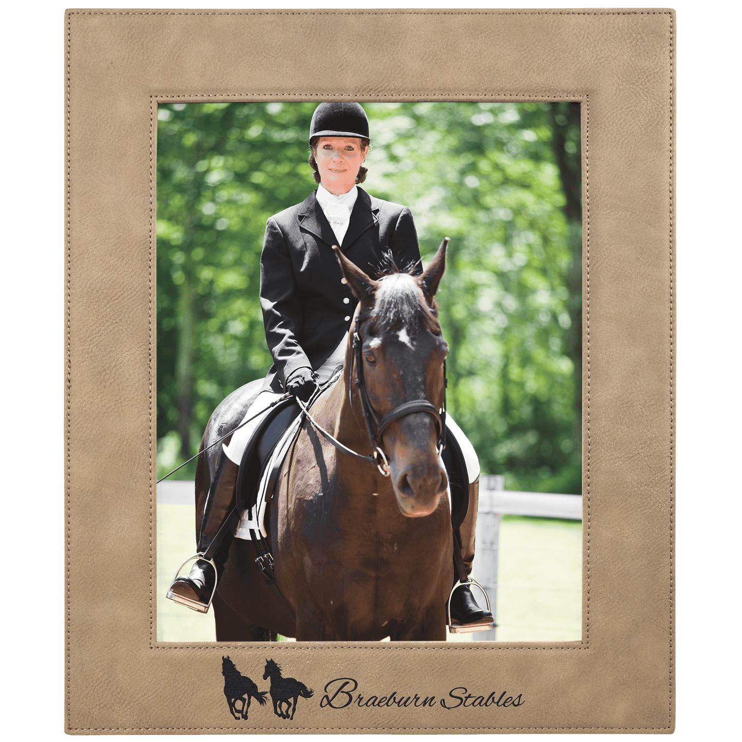 8" x 10" Light Laserable Leatherette Photo Frame