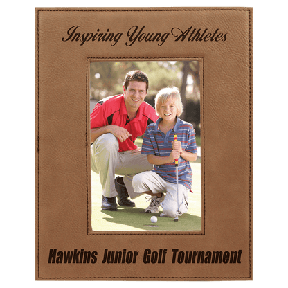 4" x 6" Dark Laserable Leatherette Photo Frame