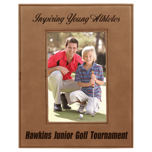 4" x 6" Dark Laserable Leatherette Photo Frame