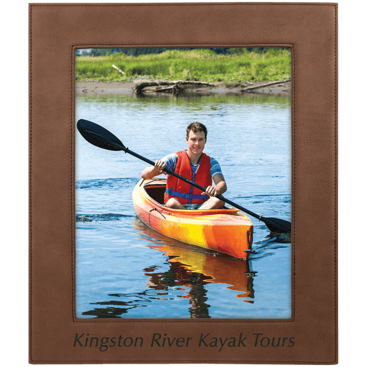 8" x 10" Dark Laserable Leatherette Photo Frame