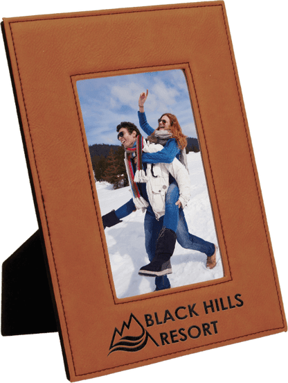 4" x 6" Rawhide Laserable Leatherette Photo Frame