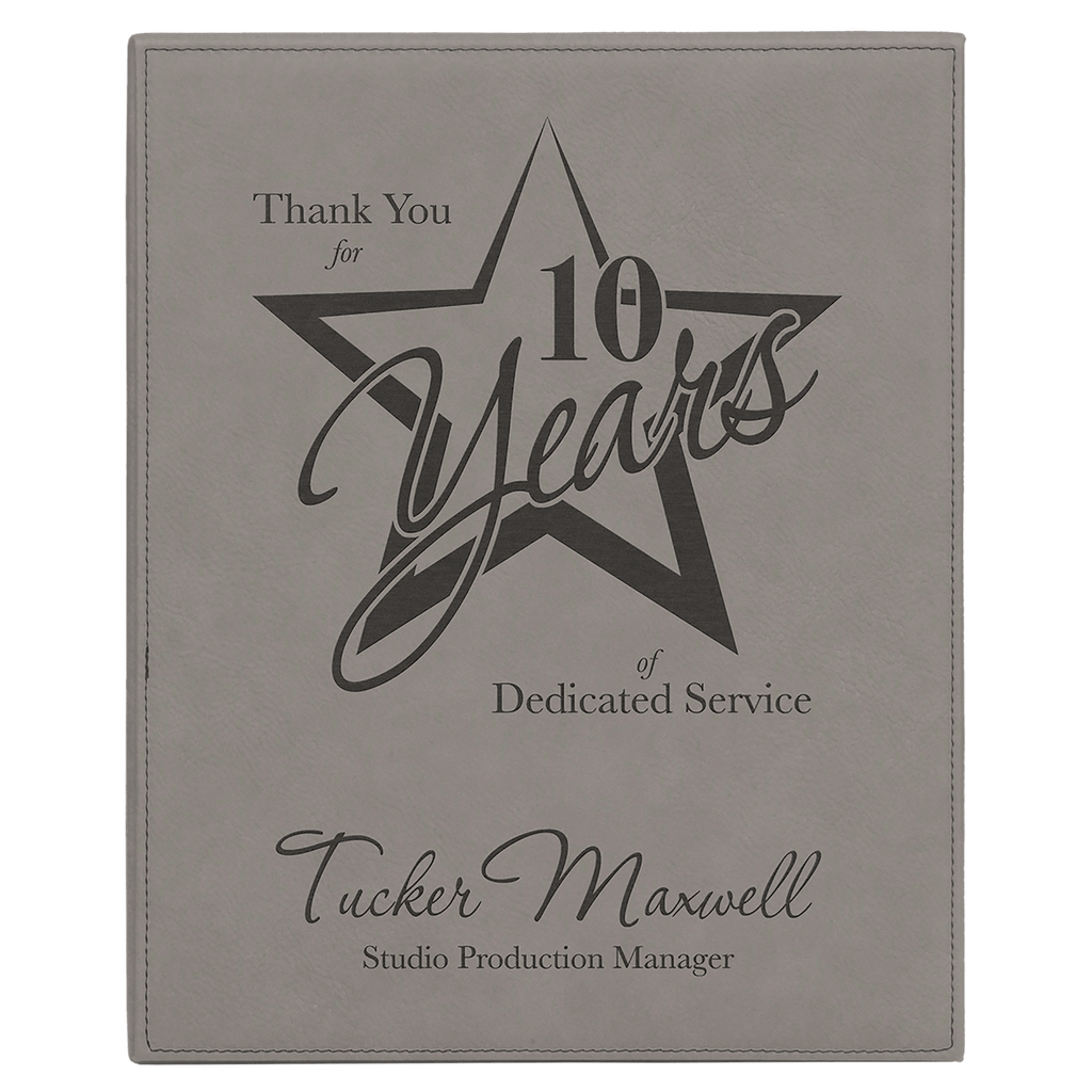 10 1/2" x 13" Laserable Leatherette Plaque