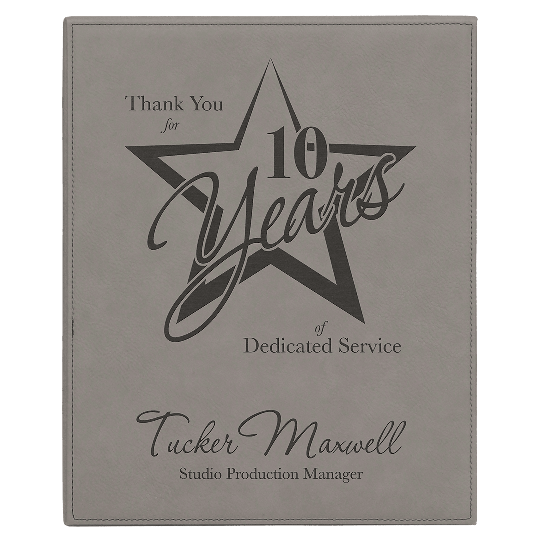 10 1/2" x 13" Laserable Leatherette Plaque
