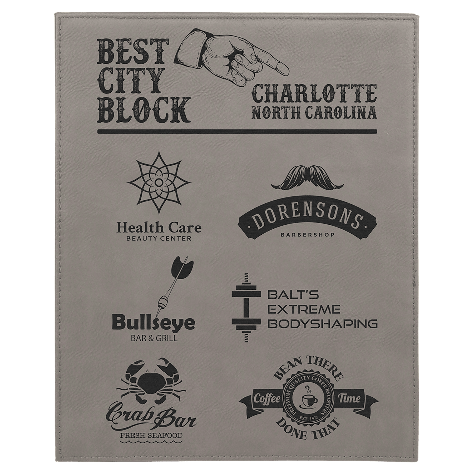 8" x 10" Laserable Leatherette Plaque