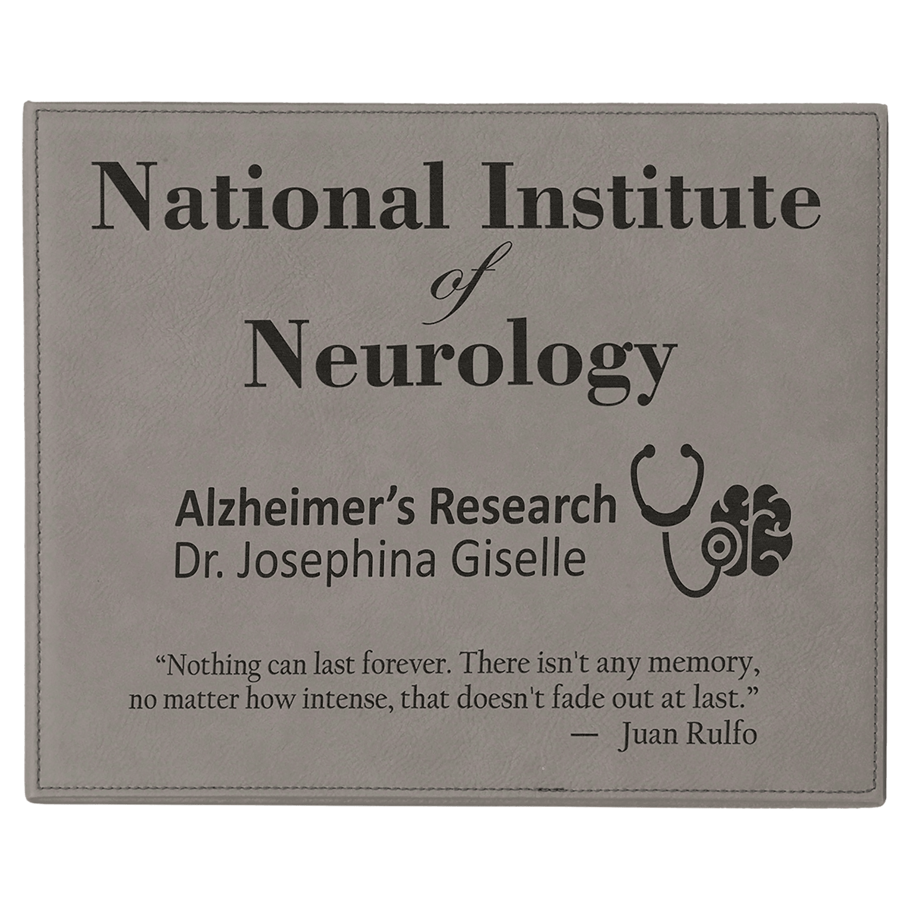 9" x 12" Laserable Leatherette Plaque