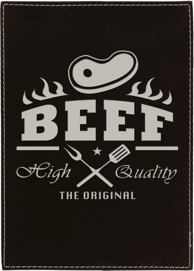 8" x 10"/Silver Laserable Leatherette Plaque