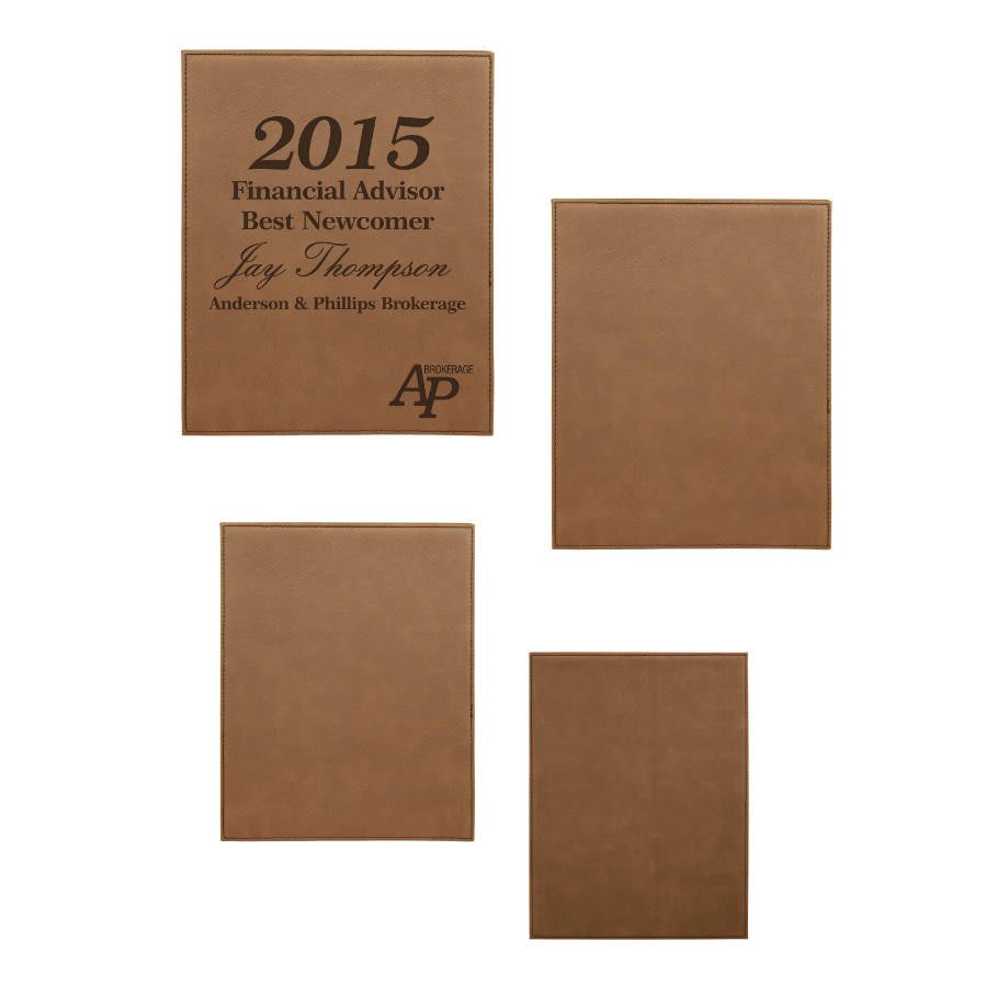 Dark Laserable Leatherette Plaque Sample Set