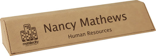 10 1/2" Light Laserable Leatherette Desk Wedge