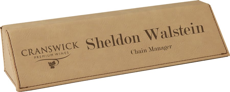 8 1/2" Light Laserable Leatherette Desk Wedge