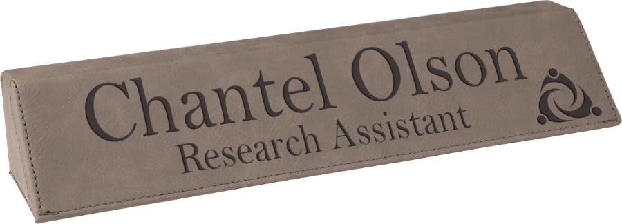 10 1/2" Laserable Leatherette Desk Wedge